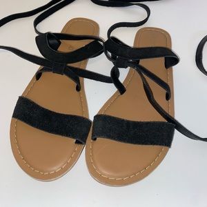 Brand New Boohoo Ballerina Style Strap Sandals